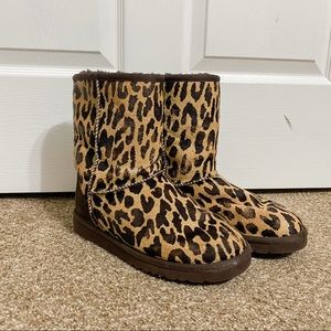 UGG Leopard Print Short Boots Exotic